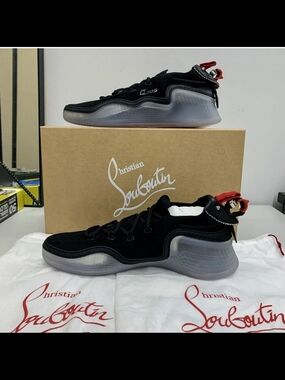 Men's Christian Louboutin ARPOADOR Stretch Mesh Flat Sneakers Size 10 US ITALY